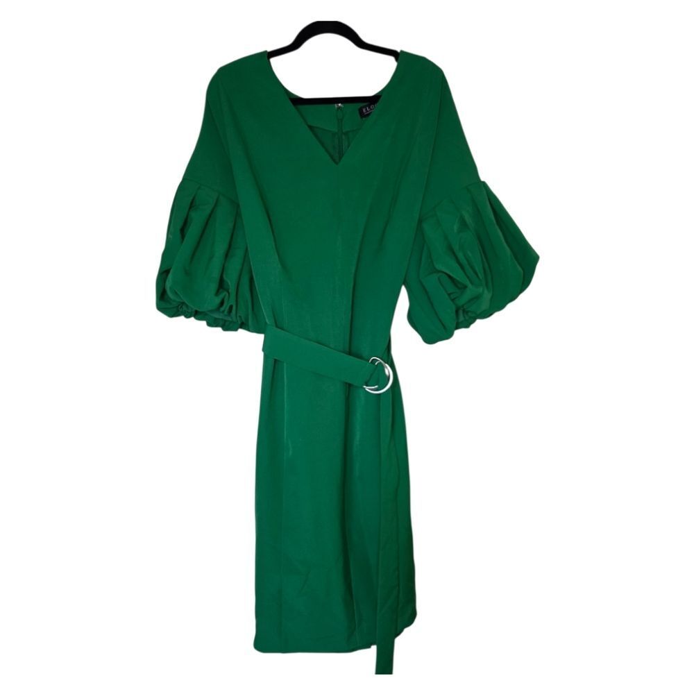 ELOQUII Green‎ Bubble Sleeves Dress - Size 20